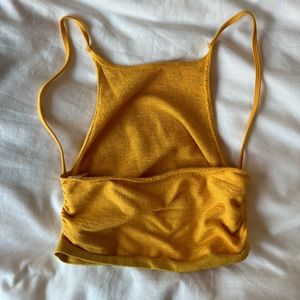 Urban Outfitters- Mustard Low-back, Hi-neck tank